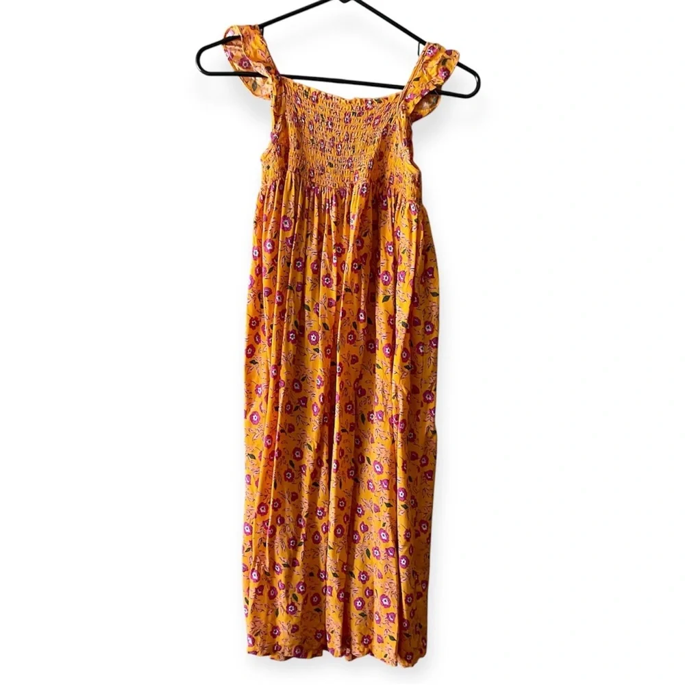 Carter's Yellow and Pink Smocked Dress